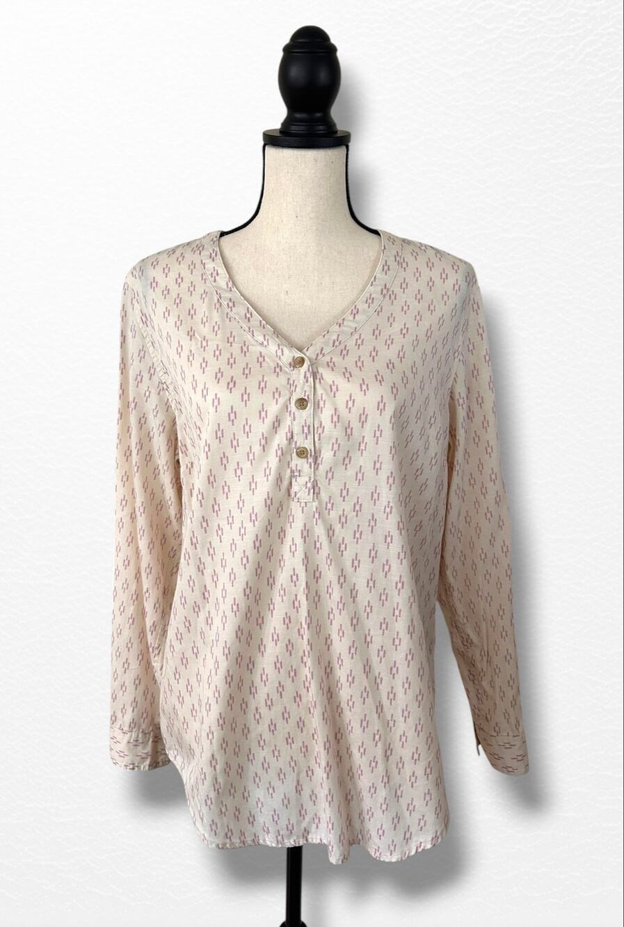 LL Bean Women's Tencel-Blend Popover Shirt, Size M